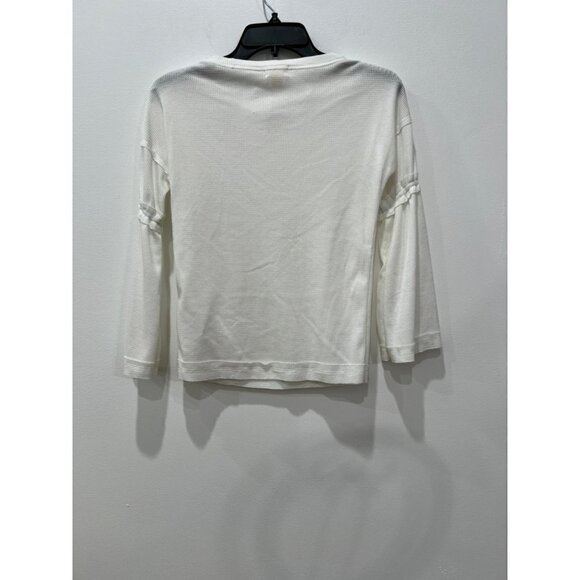 NWT Baea Size S Flare Sleeve T-shirt Thermal Top White MSRP $78 - Picture 7 of 9